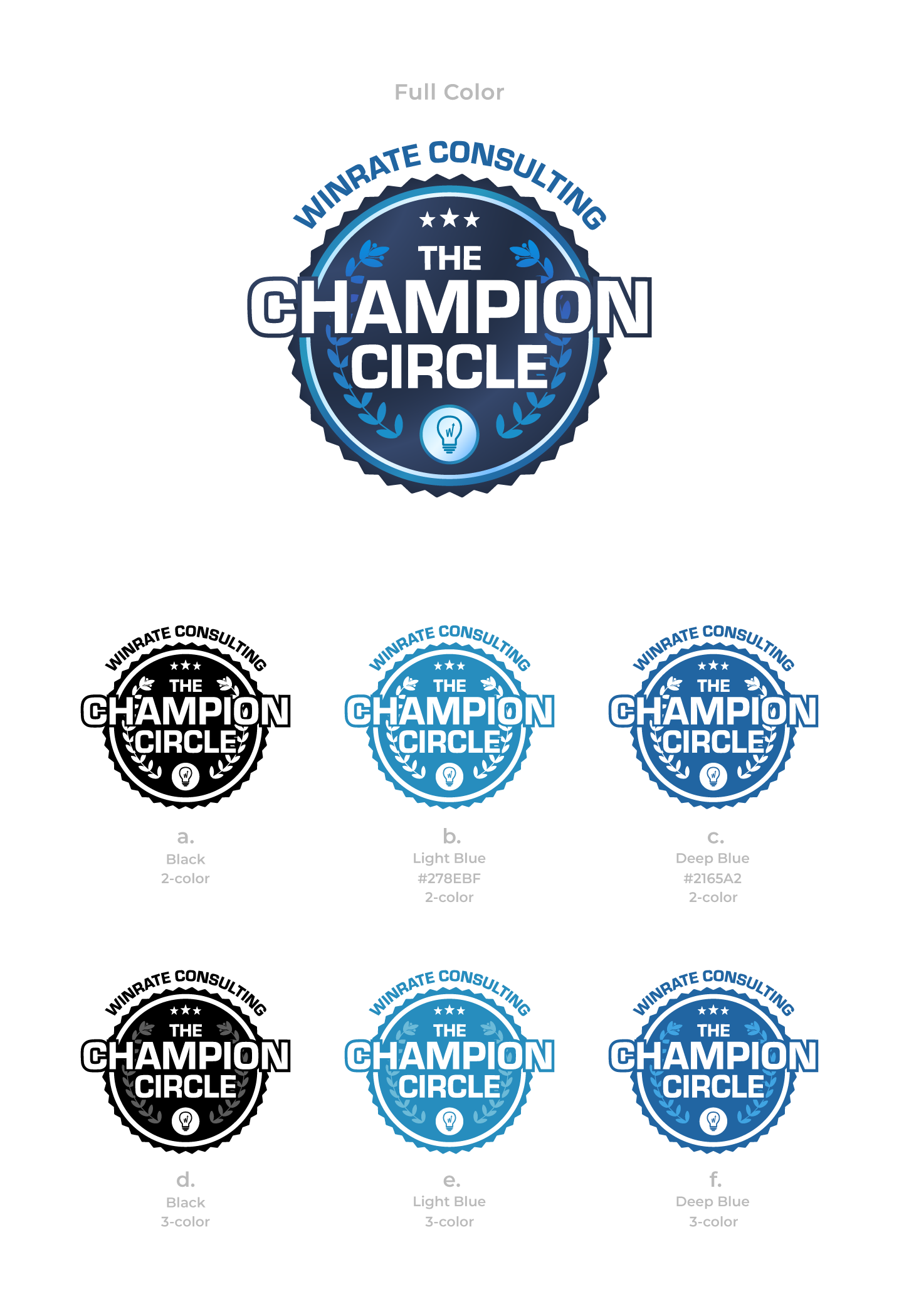 Sample list for The Champion Circle logo